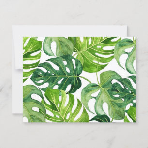 Leaf pattern postcard