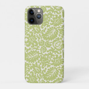 Leaf pattern printed green iphone case