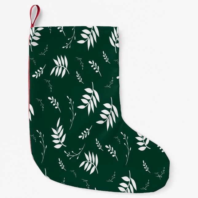 leaf pattern small christmas stocking (Front)