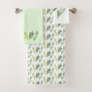 Leaf Pattern Towel Set
