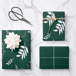 leaf pattern wrapping paper sheet