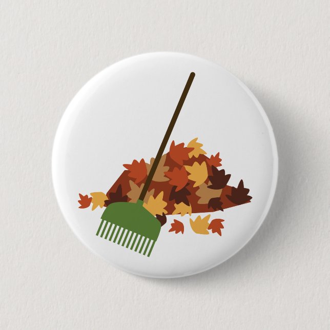 Leaf Pile 6 Cm Round Badge (Front)