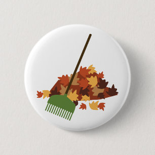 Leaf Pile 6 Cm Round Badge