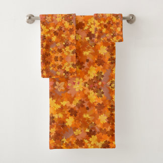 Leaf Pile Bath Towel Set