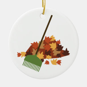 Leaf Pile Ceramic Ornament