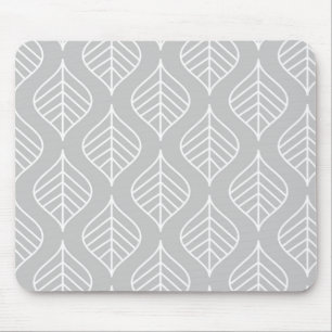 Leaf Print Mousepad - Grey