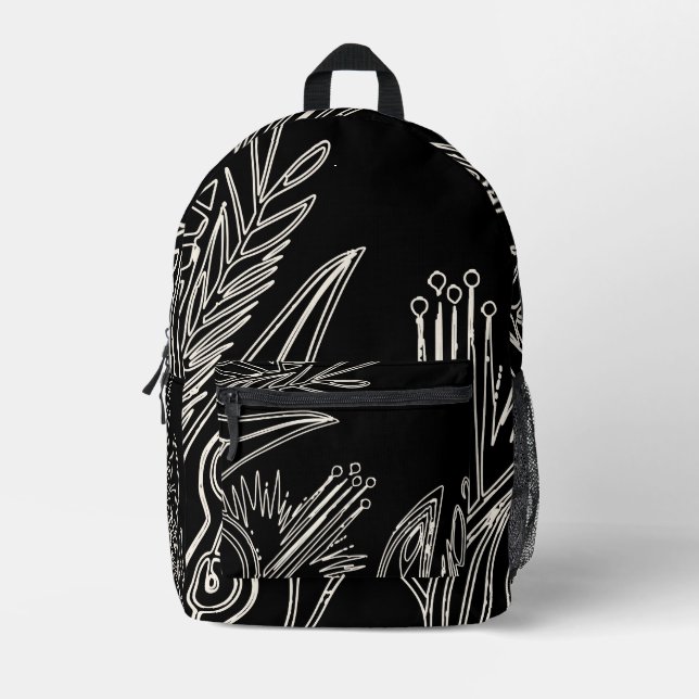 Leaf Printed Backpack (Front)