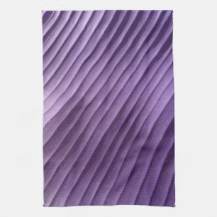 Leaf Purple Diagonal Tea Towel