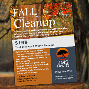 Leaf Raking and Cleanup Flyer