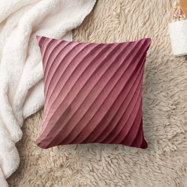 Leaf Red Diagonal Cushion (Blanket)