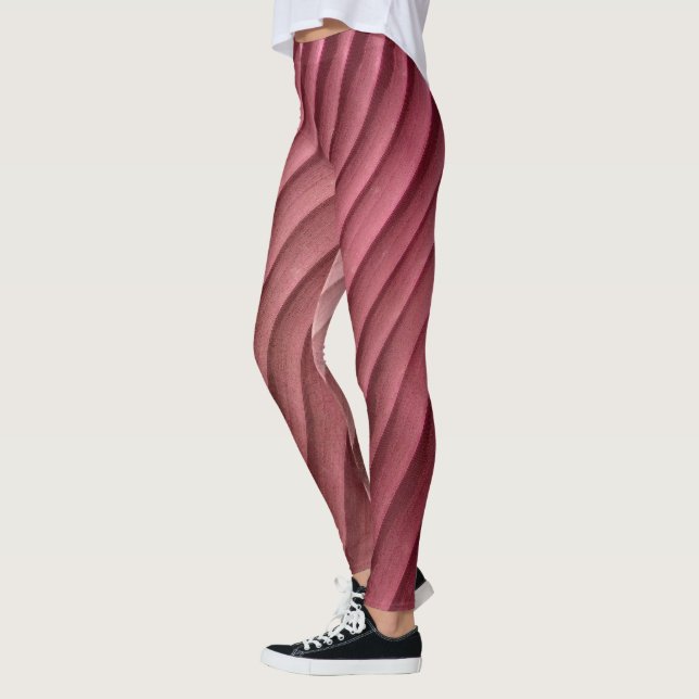 Leaf Red Diagonal Leggings (Left)