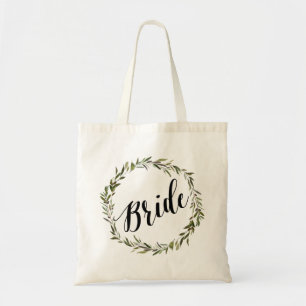 Leaf Script Tote   Bride Bag