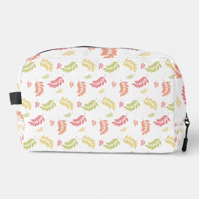 Leaf Seamless Pattern – Botanical Design Dopp Kit (Front)