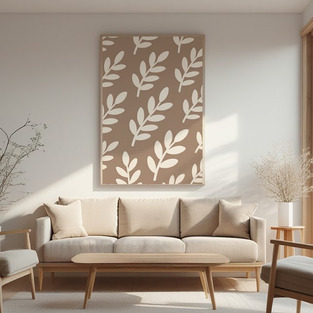 Leaf Silhouette Pattern – Zen Minimal Wall Art (Creator Uploaded)