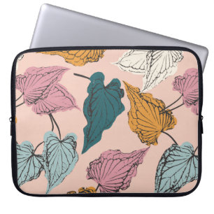 Leaf skeleton seamless pattern,background with cal laptop sleeve