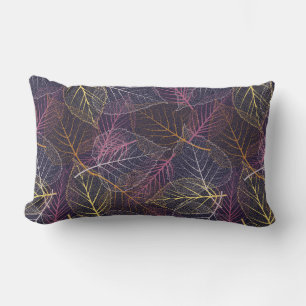 Leaf skeleton seamless pattern,background with col lumbar cushion