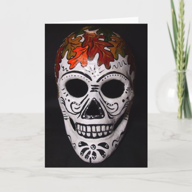 Leaf Skull Mask Card (Front)
