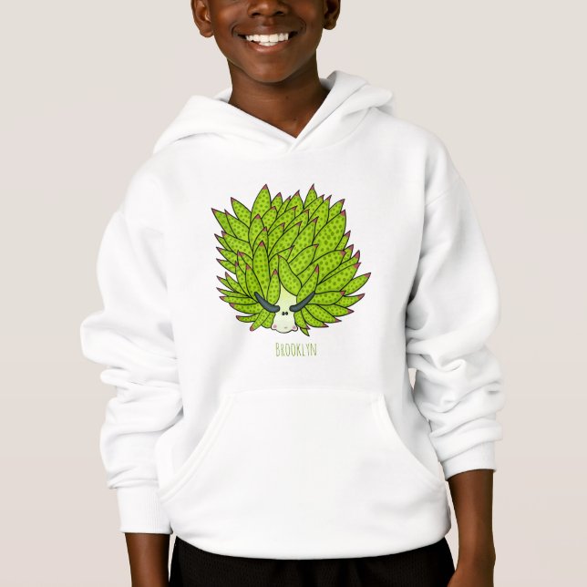 Leaf slug cartoon illustration (Front)