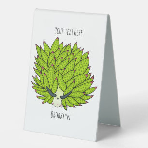 Leaf slug cartoon illustration