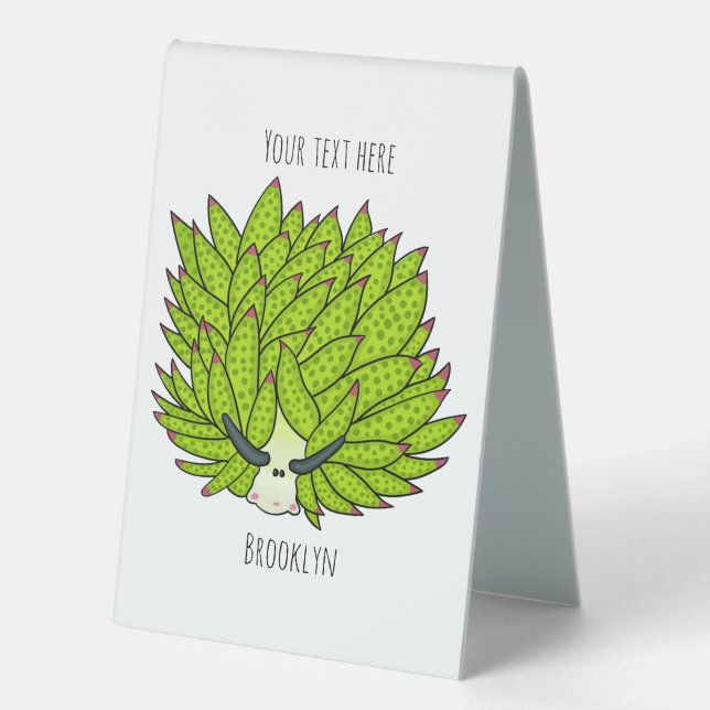 Leaf slug cartoon illustration  (Front)