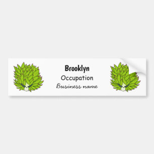 Leaf slug cartoon illustration bumper sticker