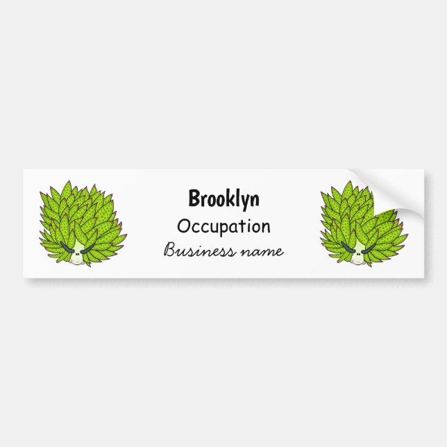 Leaf slug cartoon illustration bumper sticker (Front)
