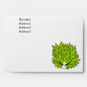 Leaf slug cartoon illustration envelope