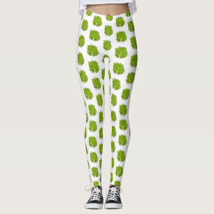Leaf slug cartoon illustration leggings