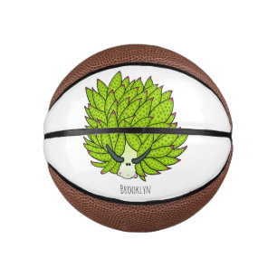Leaf slug cartoon illustration mini basketball