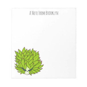 Leaf slug cartoon illustration  notepad