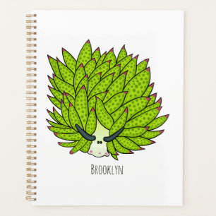 Leaf slug cartoon illustration planner