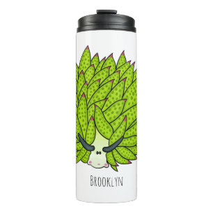Leaf slug cartoon illustration thermal tumbler