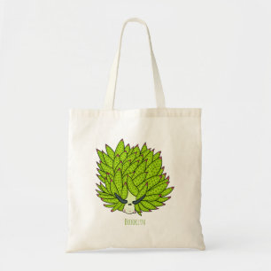 Leaf slug cartoon illustration tote bag