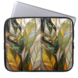 Leaf Stained Glass Laptop Sleeve Nature Case
