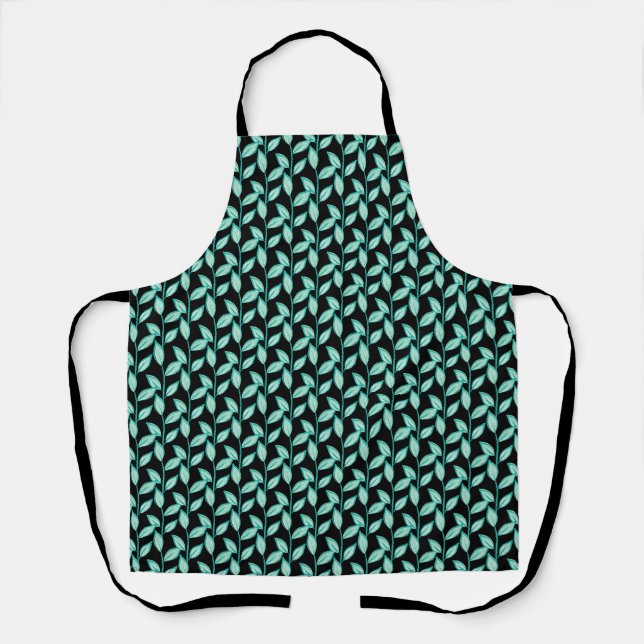 leaf stems intertwining into a pattern apron (Front)