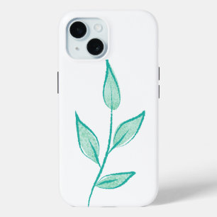 leaf stems intertwining into a pattern iPhone 15 case