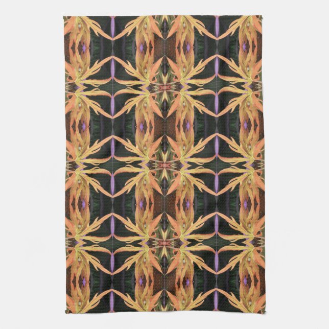 Leaf Study Pattern Tea Towel (Vertical)