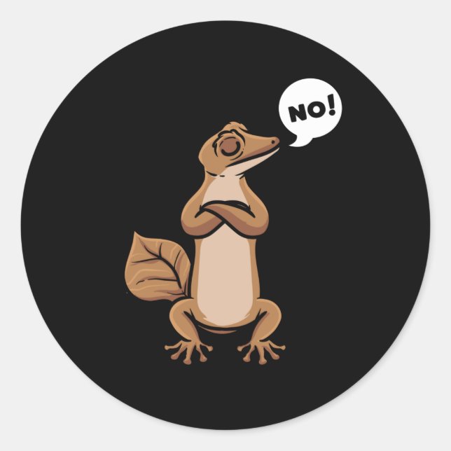 Leaf-Tail Gecko Flat-Tailed Geckos Classic Round Sticker (Front)