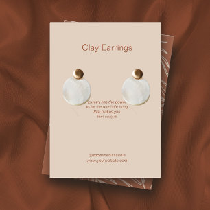  Leaf Terracotta Jewellery Earring Display Card