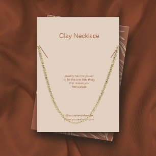Leaf Terracotta Jewellery Necklace Display Card