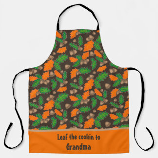 Leaf The Cookin Custom Autumn Leaves  Acorns Apron