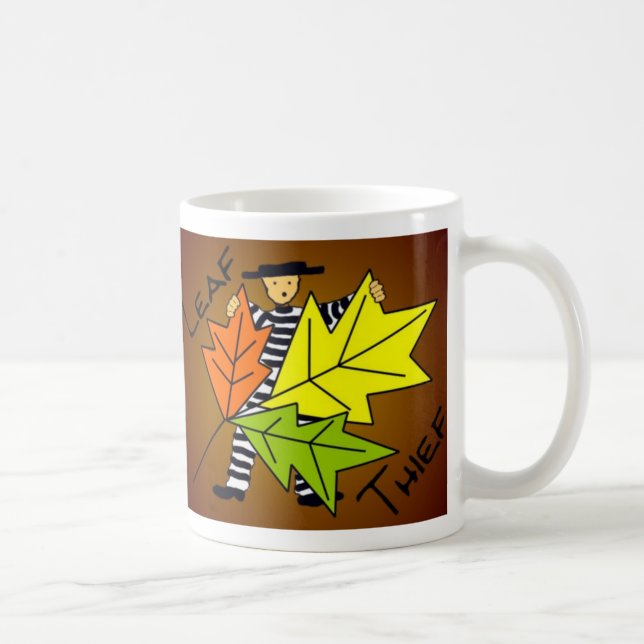 Leaf Thief Coffee Mug for Composters (Right)