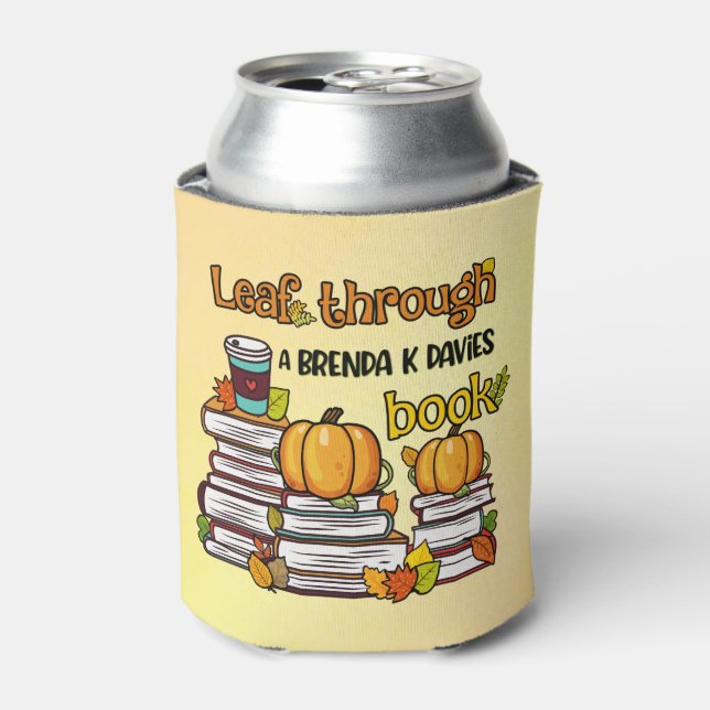 Leaf Through A Brenda K Davies Book Can Cooler (Can Front)