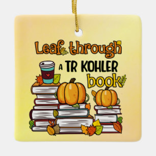 Leaf Through A TR Kohler Book Ceramic Ornament