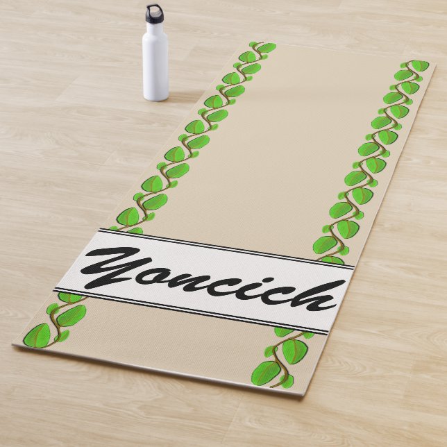 Leaf Vine Border by Kenneth Yoncich Yoga Mat (In Situ)