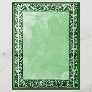 Leaf & Vine Border Scrap & Craft Paper green mint