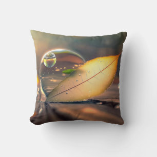 Leaf Water Calm Tranquil Nature Peaceful Season Cushion