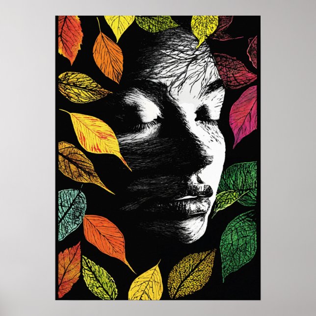 "Leaf Woman: Earth's Beauty" Poster (Front)
