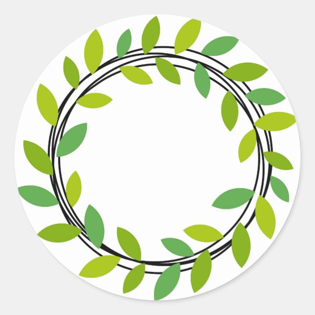 Leaf wreath Sticker (Front)
