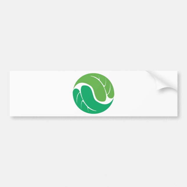 Leaf Yin Yang Bumper Sticker (Front)